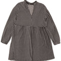 Vestido feminino Zara manga comprida evasê UK 14 médio preto houndstooth