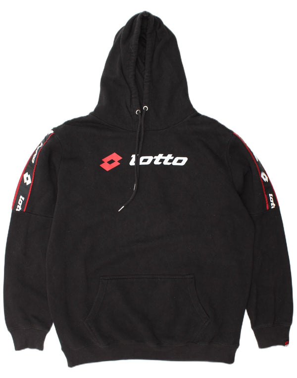 Lotto masculino gráfico moletom com capuz 2XL algodão preto