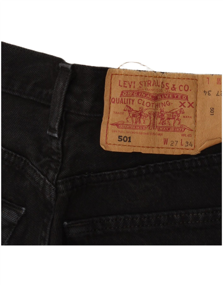 Calça jeans feminina Levi's 501 Straight W27 L30 preta