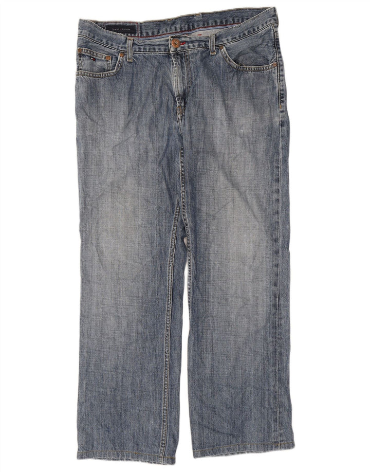 Jeans retos masculinos Tommy Hilfiger W36 L27 algodão azul