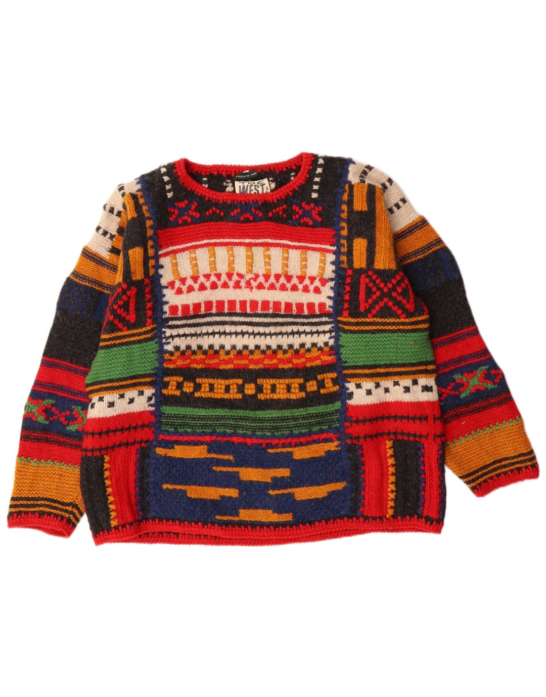 Suéter feminino com gola canoa THE WEST END Reino Unido 14 médio multicolorido