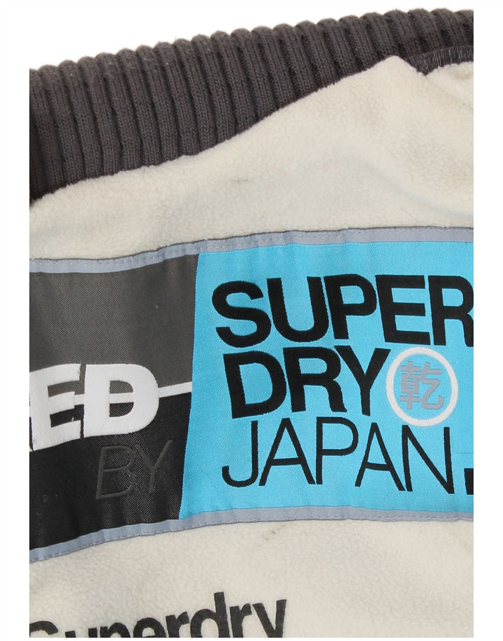 Jaqueta corta-vento feminina Superdry Windattacker com capuz Reino Unido 18 XL cinza nylon
