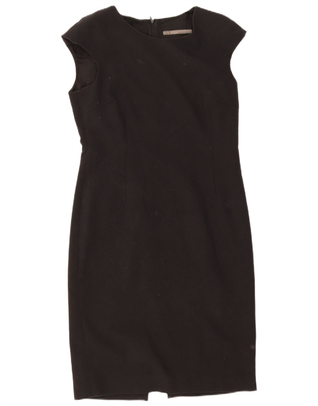 Vestido bainha feminino Zara UK 18 XL preto poliéster