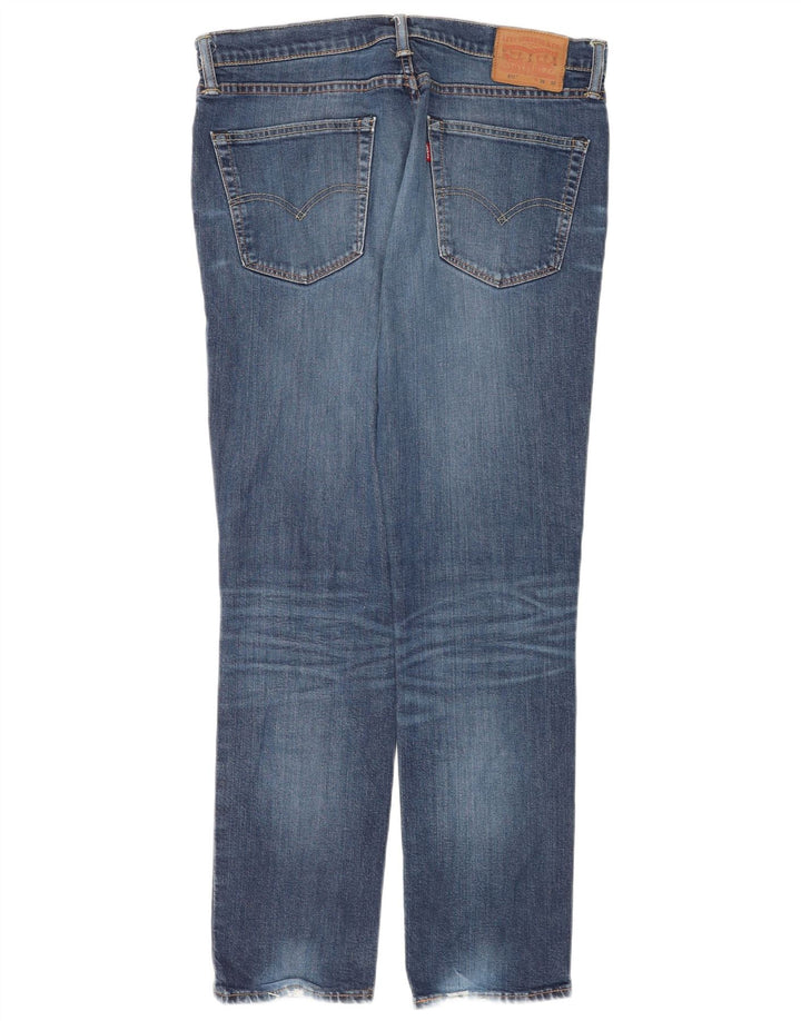 Levi's Masculino 511 Distressed Slim Jeans W36 L32 Azul Algodão
