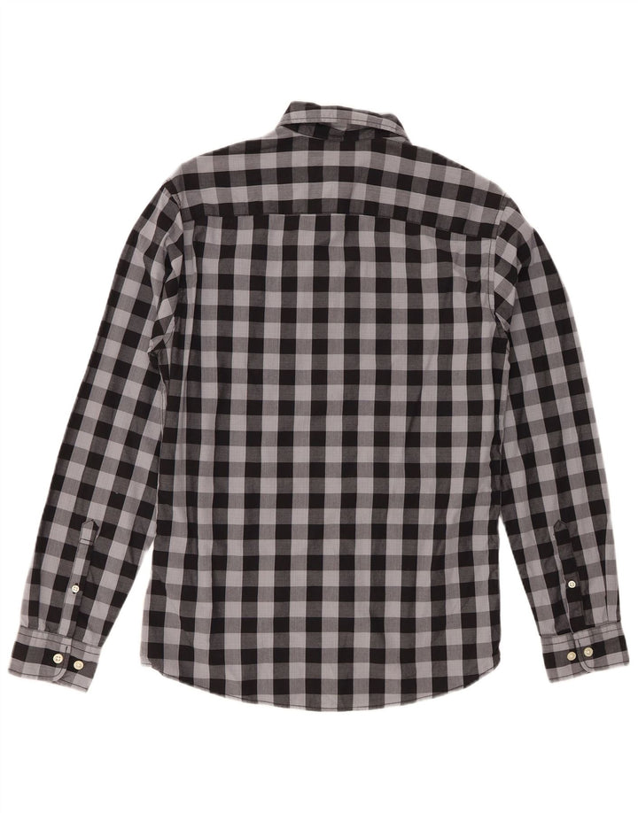 Camisa masculina Jack & Jones XS cinza algodão guingão