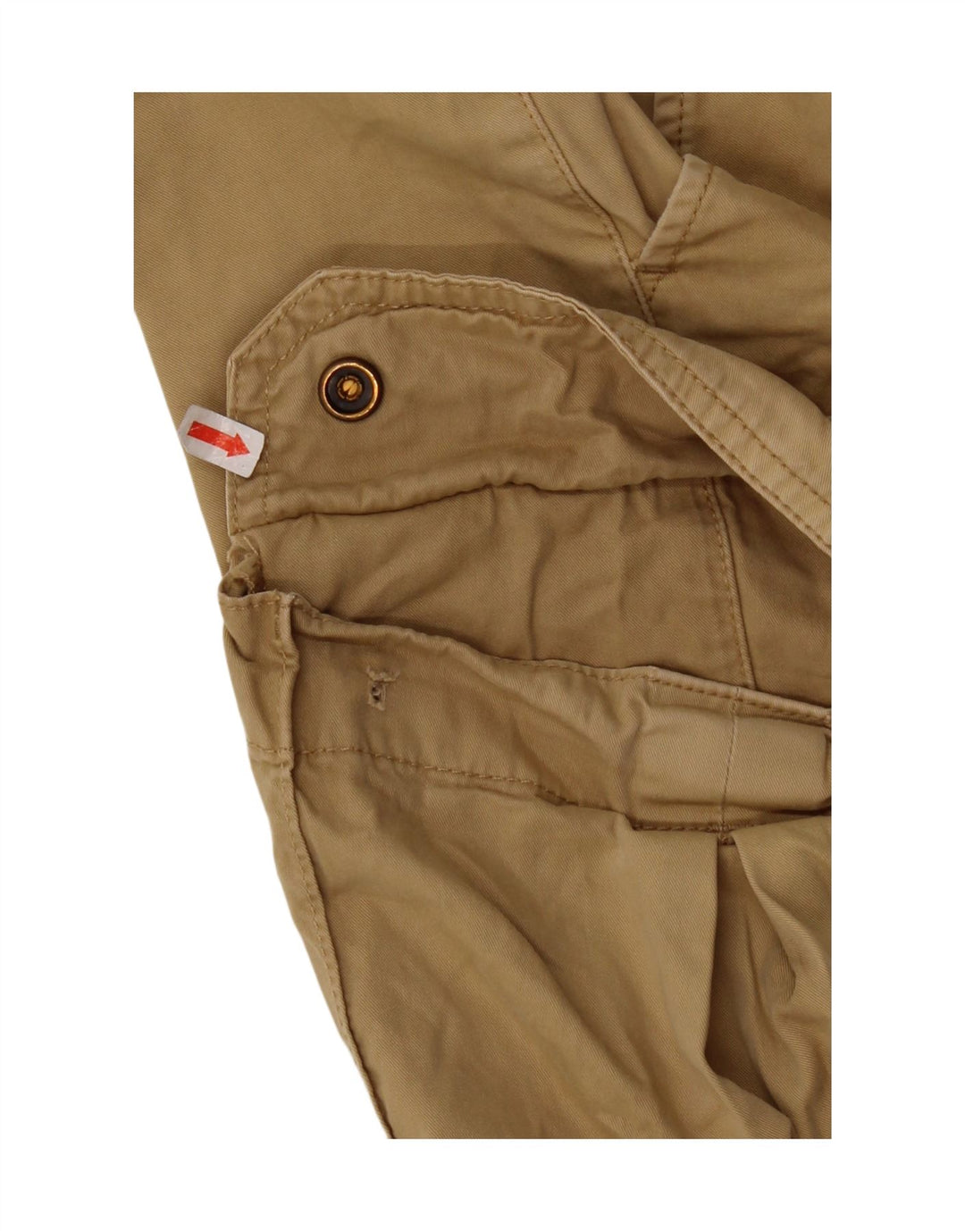 Shorts cargo masculino Napapijri W34 grande algodão bege