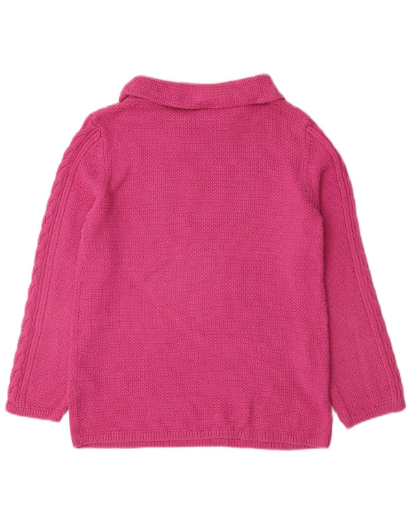 Suéter feminino Hobbs com gola redonda e algodão rosa pequeno UK 10