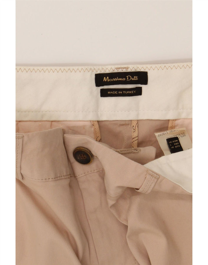 MASSIMO DUTTI Womens Slim Chino Trousers EU 34 2XS W30 L31 Beige Cotton Vintage Massimo Dutti and Second-Hand Massimo Dutti from Messina Hembry 