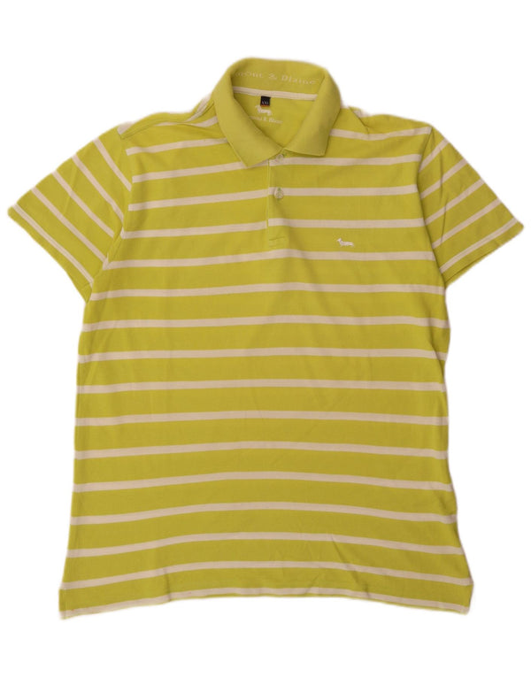 Camisa polo masculina Harmont & Blaine 2XL algodão listrado verde
