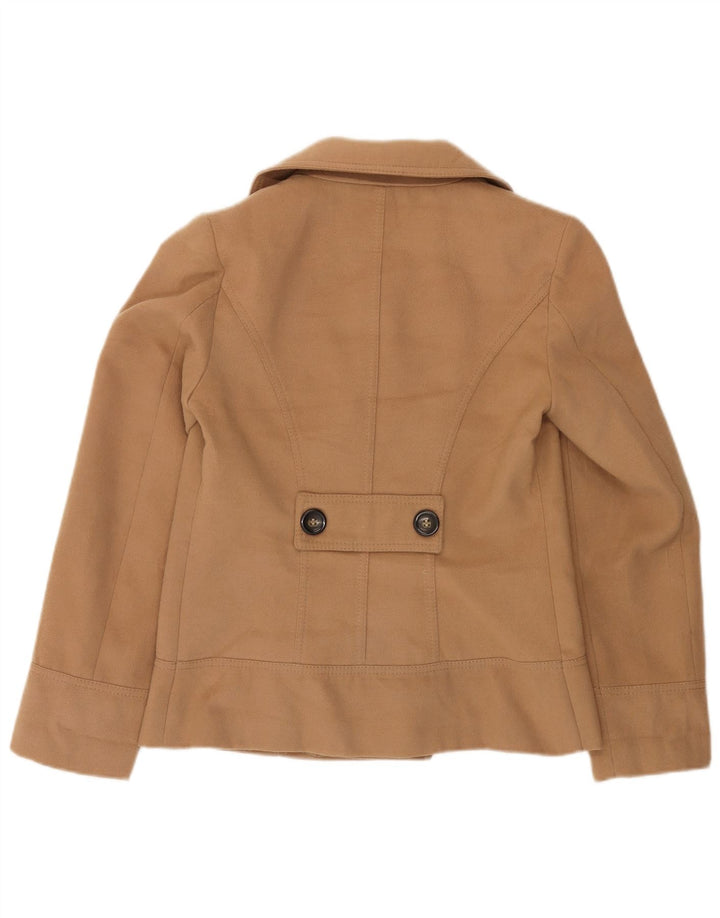 Marks & Spencer Womens Pea Coat UK 8 Pequeno Poliéster Marrom