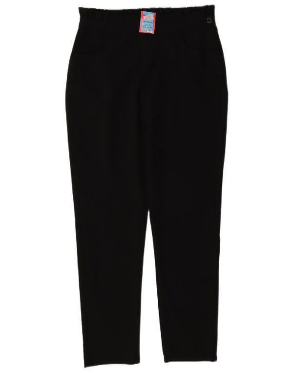 Calças de terno de cintura alta para meninas Marks & Spencer 14-15 anos W28 L26 pretas