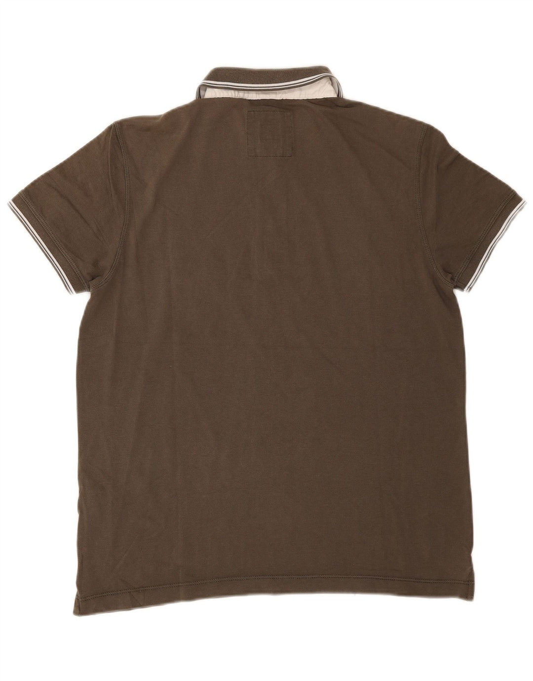 Camisa polo masculina Hugo Boss Regular Fit pequena de algodão cáqui