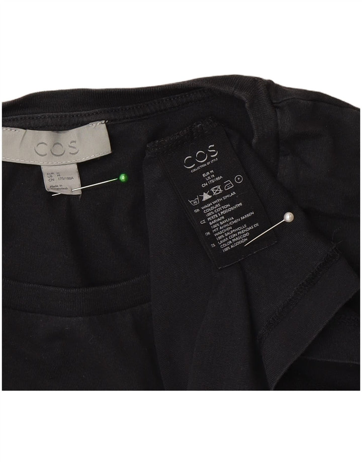Cos Camiseta Masculina Top Médio Algodão Preto