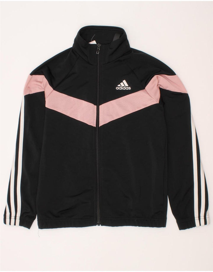 Jaqueta Adidas Meninas Treino Top 9-10 Anos Preto Colorblock Poliéster