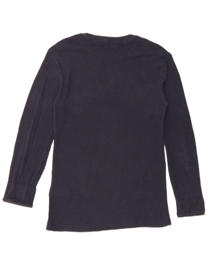 POLO RALPH LAUREN Top masculino manga comprida médio algodão azul marinho