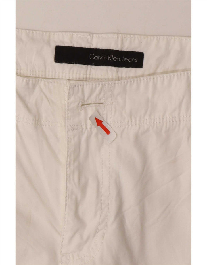 Shorts cargo masculino Calvin Klein W32 médio algodão branco