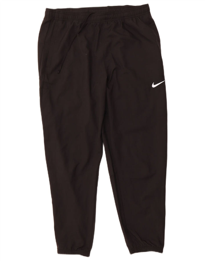 Calça de treino feminina NIKE Dri Fit Joggers UK 14 grande poliéster preto