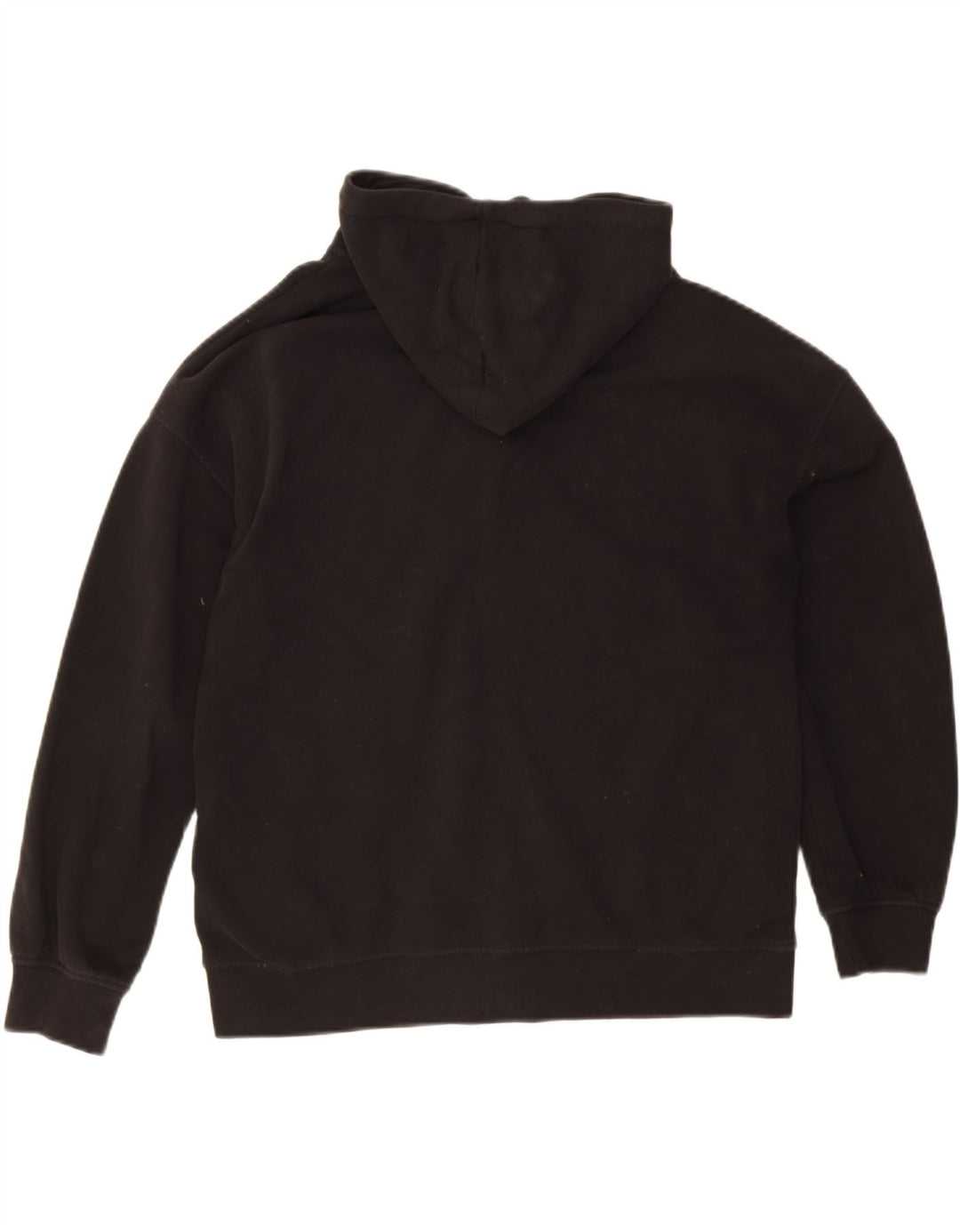Suéter feminino Essentials com capuz e zíper Reino Unido 14 algodão preto médio