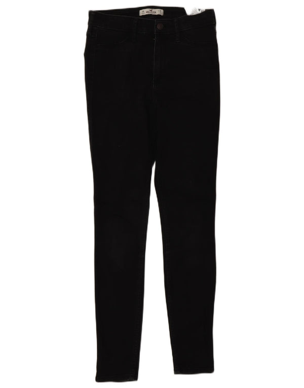Jeans skinny femininos Hollister US 3 XS W26 L29 algodão preto