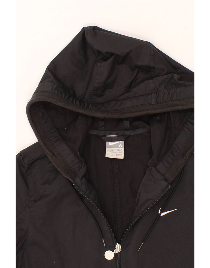 NIKE Womens Zip Hoodie Sweater UK 8/10 Small Black Cotton Vintage Nike and Second-Hand Nike from Messina Hembry 