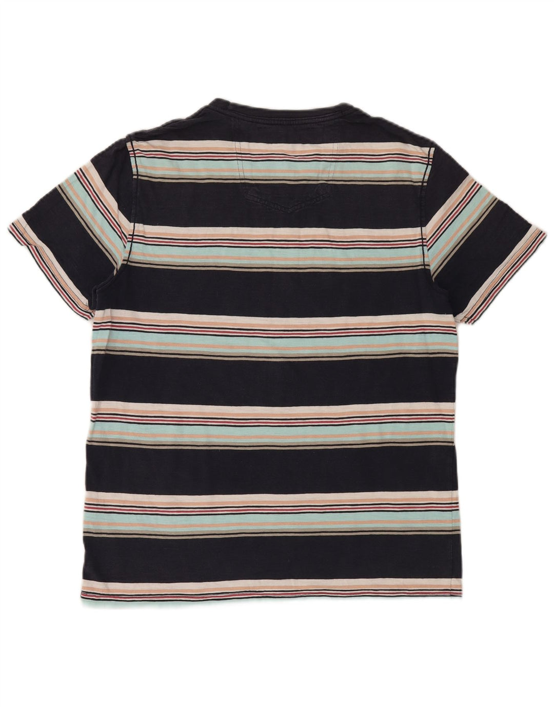 Camiseta masculina FAT FACE Top médio de algodão listrado preto