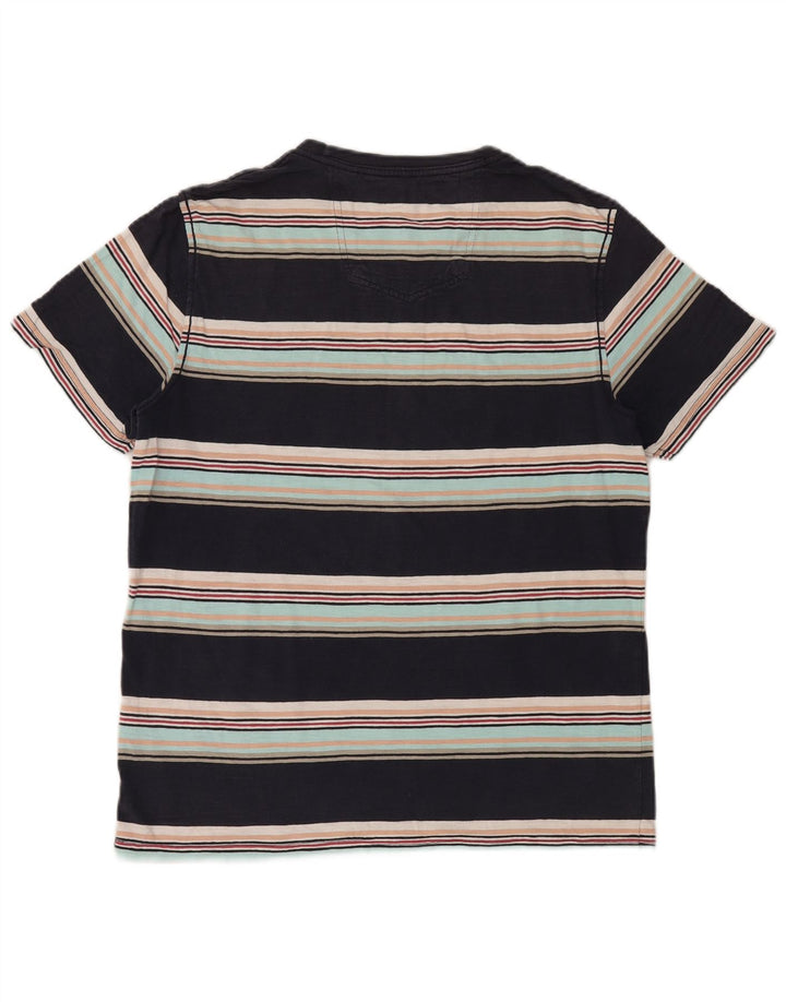Camiseta masculina FAT FACE Top médio de algodão listrado preto