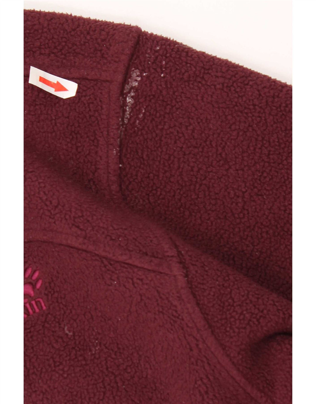 Jaqueta de lã feminina Jack Wolfskin Reino Unido 16 grande poliéster cor de vinho