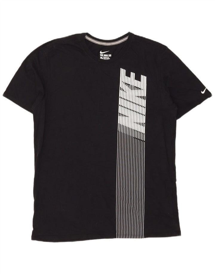 Camiseta Nike Masculina Athletic Cut Graphic Top Grande Algodão Preto