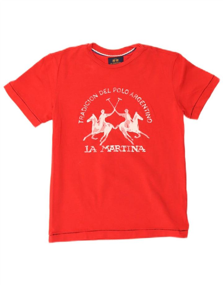 Camiseta gráfica La Martina Boys 9-10 anos vermelho