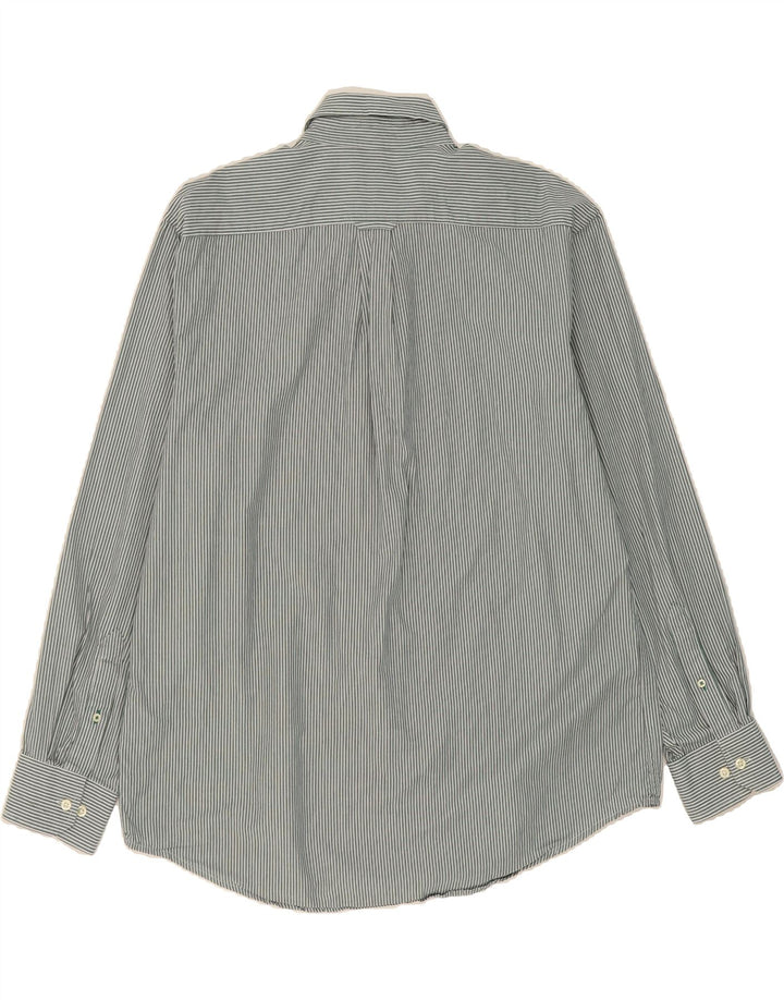 IZOD Mens Shirt Large Green Pinstripe Cotton Vintage Izod and Second-Hand Izod from Messina Hembry 