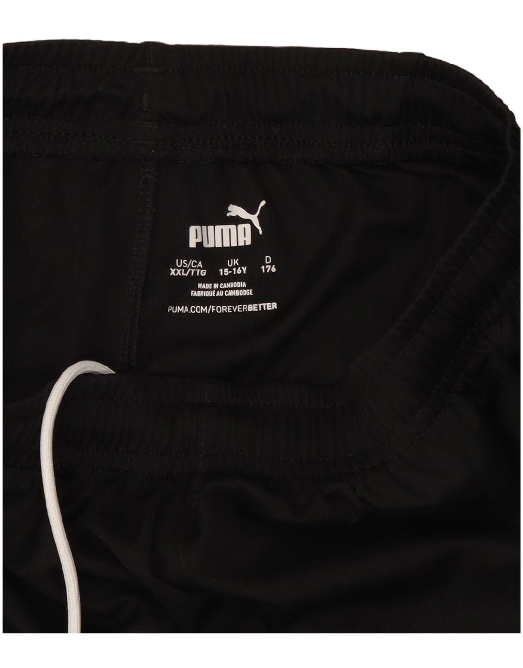 Shorts esportivos Puma meninos 15-16 anos preto poliéster