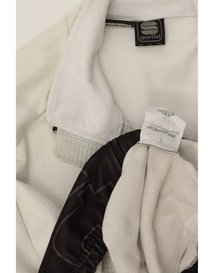 Sportful Mens Graphic Tracksuit Top Jacket XL Branco Colourblock Poliéster