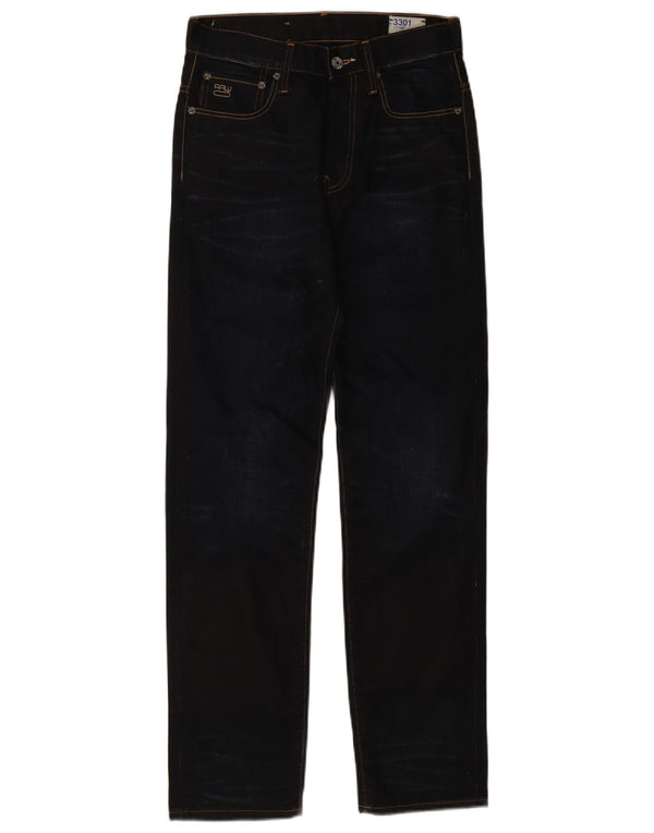 Calça jeans reta masculina G-Star 3301 W28 L32 preta