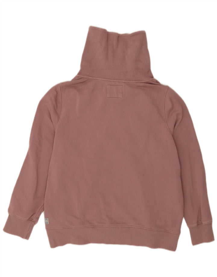 Suéter feminino Fat Face com zíper e gola grande, Reino Unido 16, grande, rosa