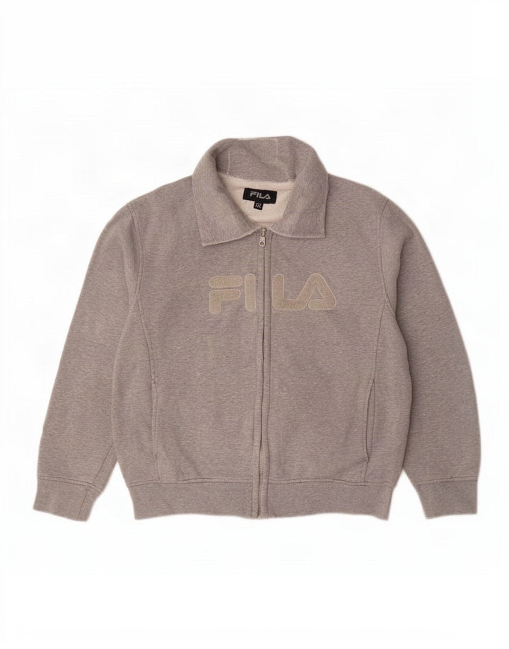 Jaqueta feminina Fila Graphic Tracksuit Top UK 20 2XL cinza manchado