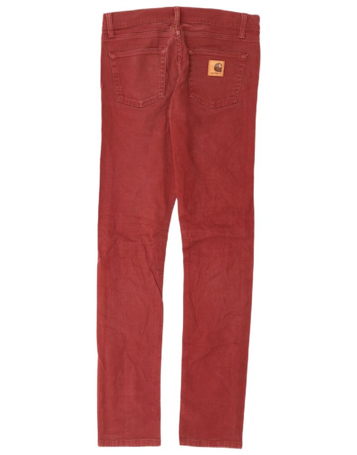 Calça feminina casual slim CARHARTT W30 L34 algodão borgonha