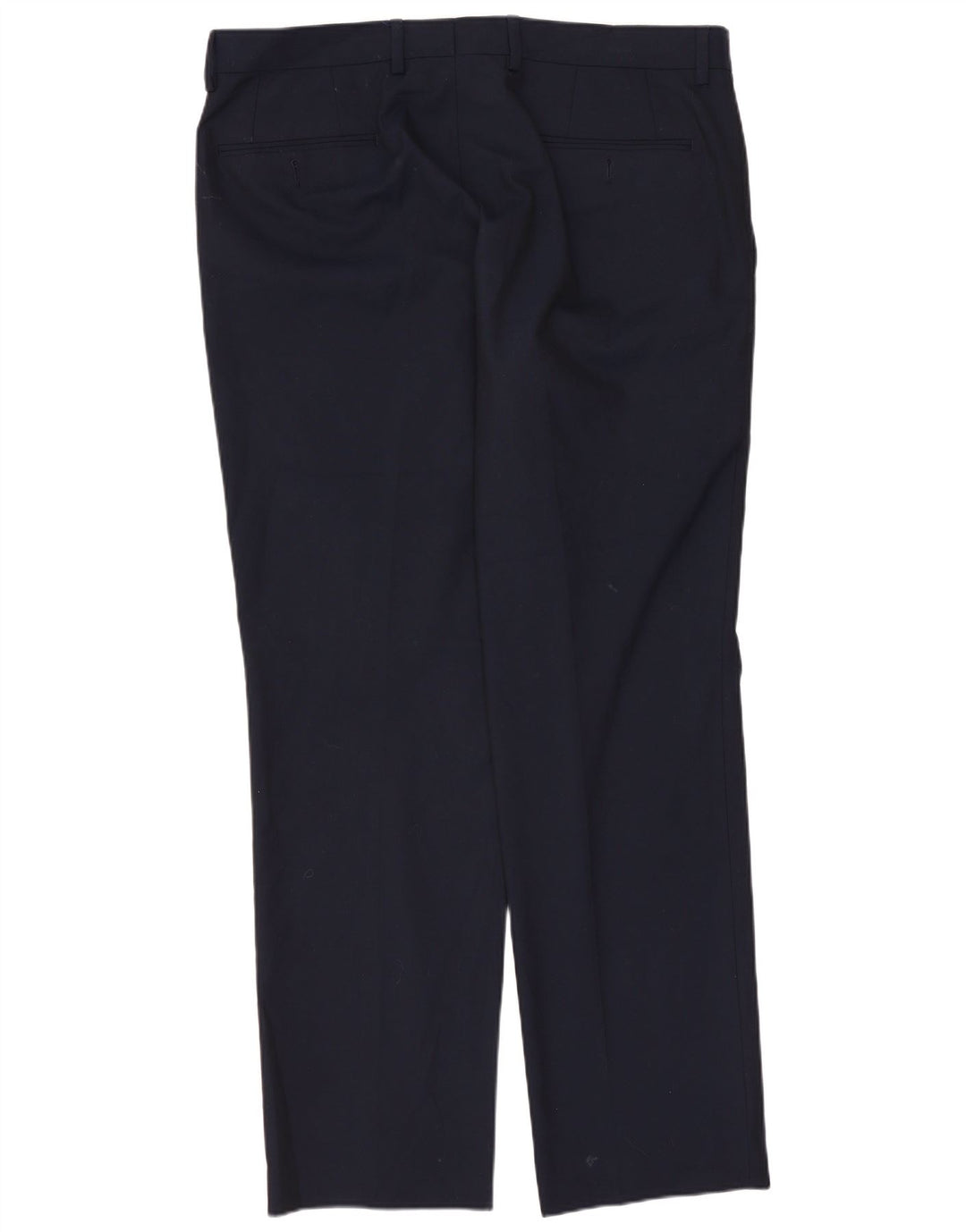 Calça masculina de terno reto CHAPS W34 L30 poliéster azul marinho