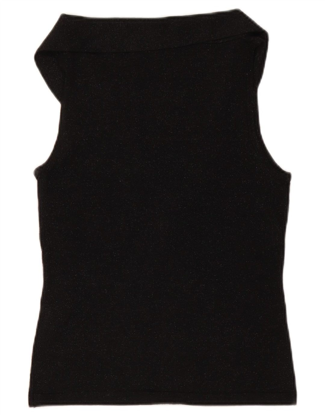 Colete feminino MASSIMO DUTTI com gravata frontal e corte frontal Reino Unido 12 médio preto manchado