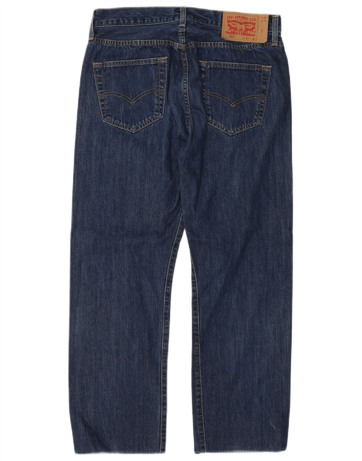 Levi's Masculino 501 Straight Jeans W32 L27 Azul Marinho Algodão