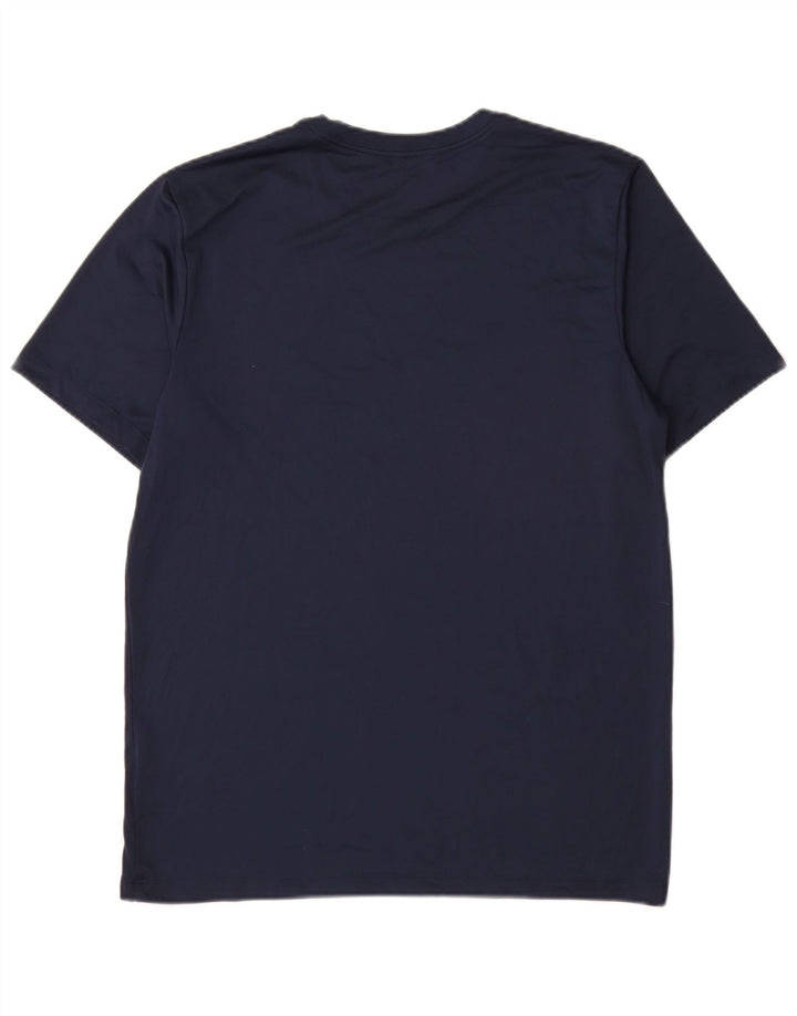 Camiseta Nike Masculina Dri Fit Top Médio Azul Marinho Poliéster