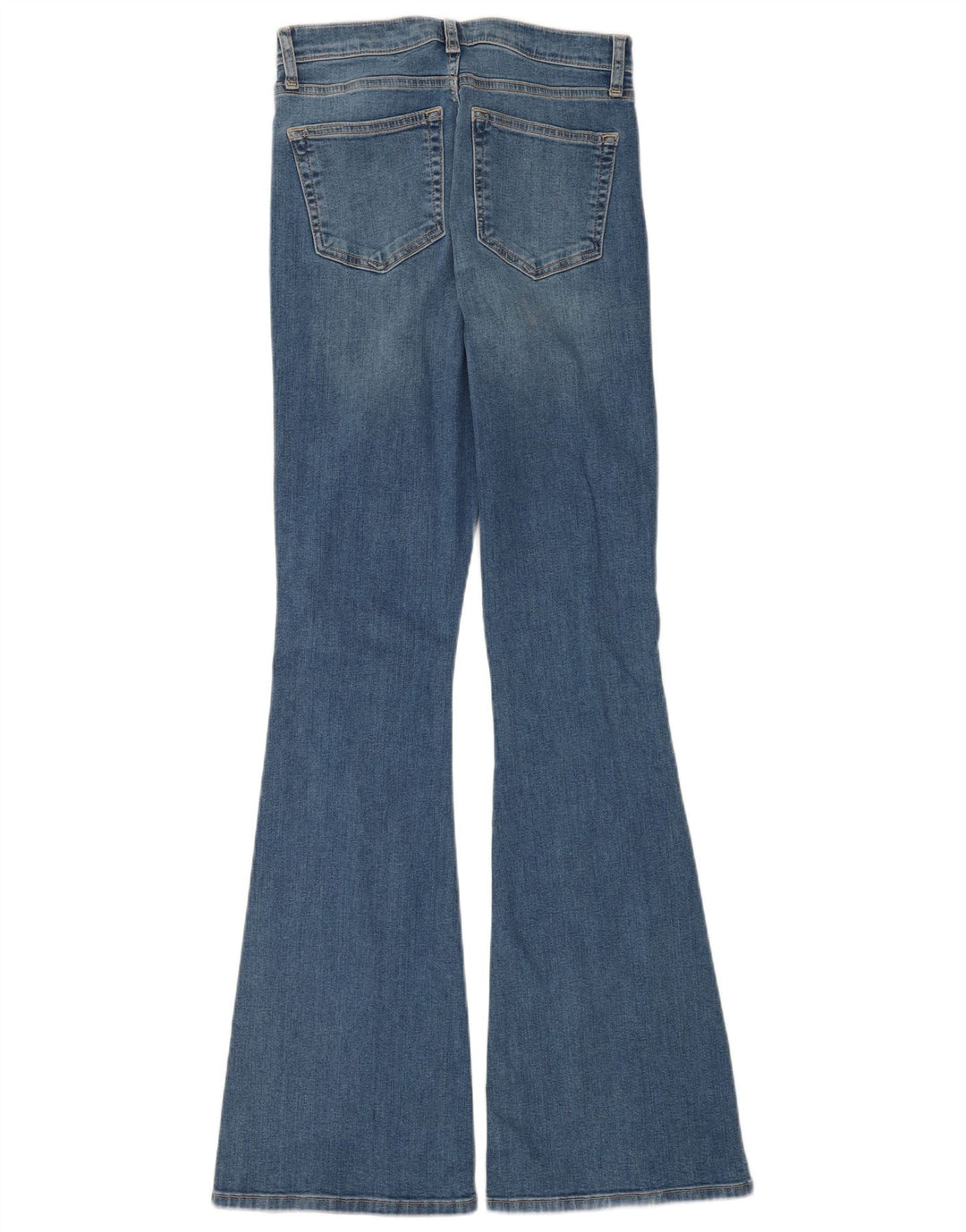 Topshop feminino Jamie Flared Jeans W28 L34 azul algodão