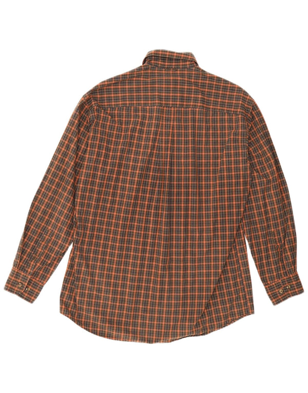 Camisa masculina Timberland pequena xadrez verde algodão