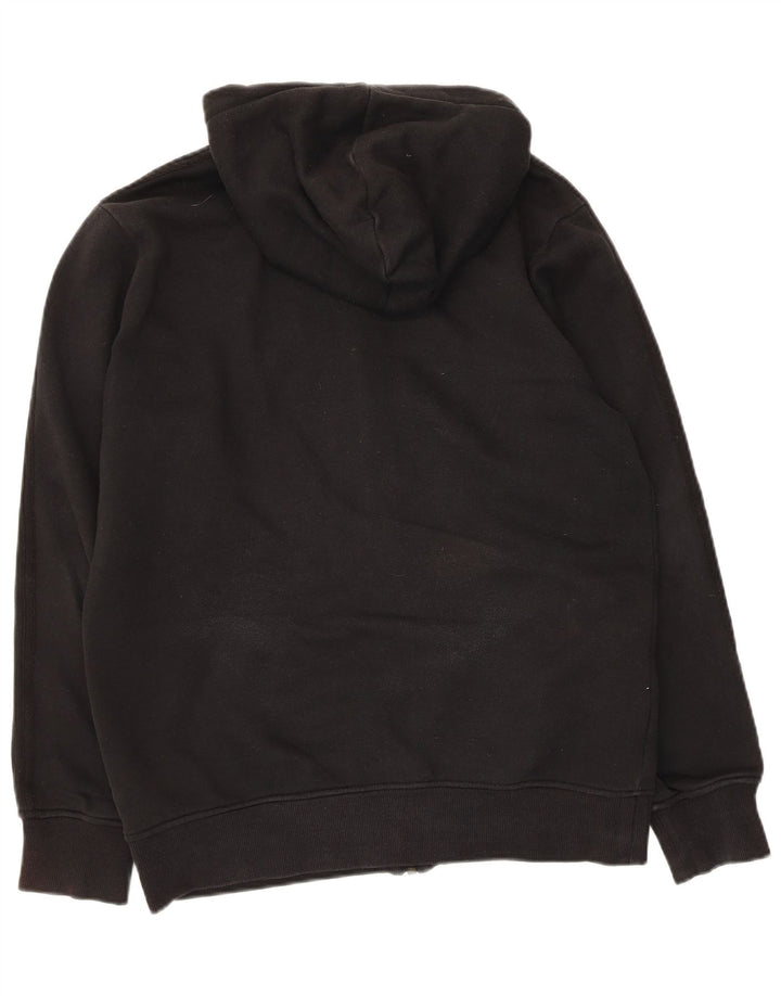 Adidas masculino zip moletom com capuz médio algodão preto
