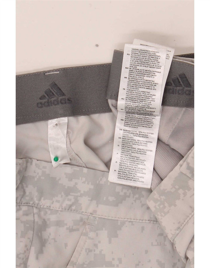 Shorts esportivos masculinos Adidas grande poliéster camuflado cinza