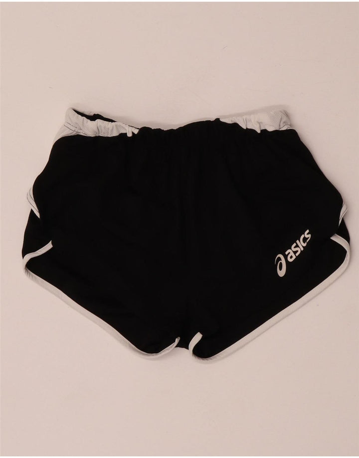 Shorts esportivo feminino Asics UK 10 pequeno bloco colorido preto