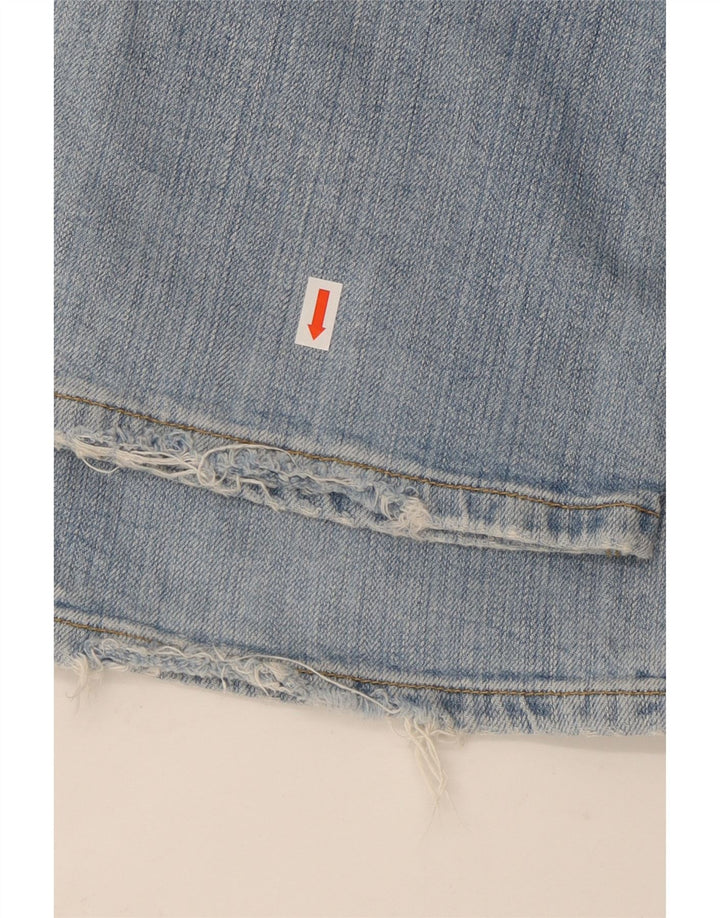 Calça jeans feminina LEE Jinx desgastada com bootcut W31 L35 algodão azul