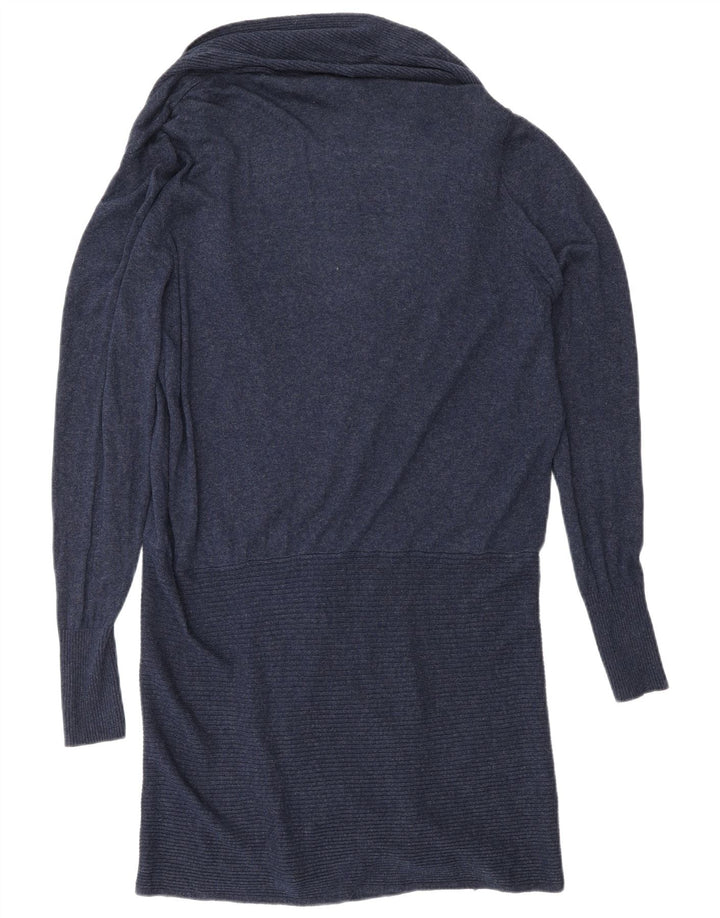 Suéter feminino Marks & Spencer com gola xale Reino Unido 16 grande azul marinho