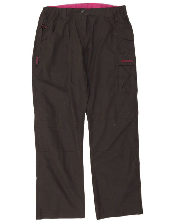 Calça cargo feminina reta Mountain Warehouse UK 14 grande W32 L30 preta