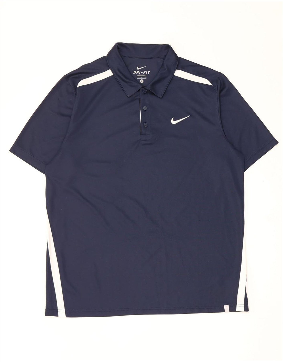 Camisa polo masculina Nike Dri Fit grande poliéster colorblock azul marinho