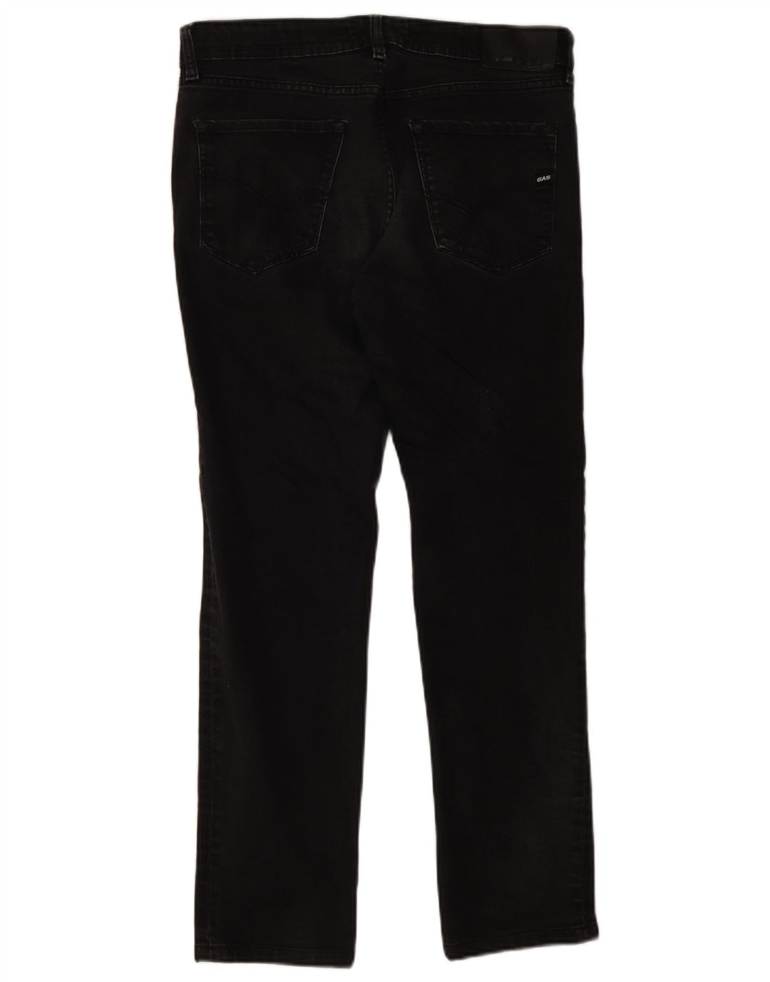 Calça jeans reta masculina Gas W34 L29 algodão preto